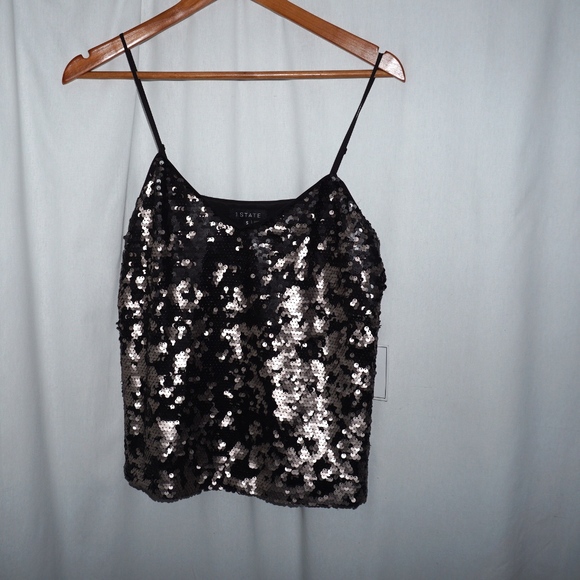 NWT 1.State Ombre Sequin Moody Hues cami top Small - Picture 2 of 4